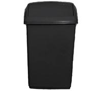 Whitefurze 30 litres Bullet Bin and Lid, Black, 30 x 20 x 20 cm