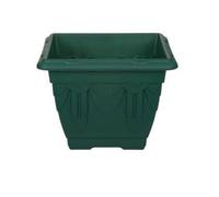 Whitefurze 30Cm Square Venetian Pot Decorative Plastic Garden Flower Planter Green