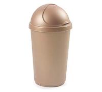 Whitefurze 30L Swing Top Bullet Bin Plastic Kitchen Household Rubbish Recycling Waste Bin Dustbin, Rose Gold