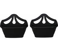 Whitefurze 31cm Venetian Wall Planter - Black Set Of 2