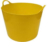 Whitefurze 39 Litre Flexi Tub Bucket Storage Log Basket Builders Bucket Yellow