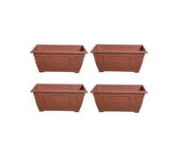 4 Venetian Window Box Trough Planters Small 40cm Terracotta Colour