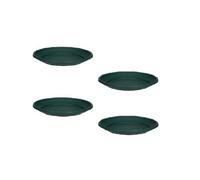 Whitefurze 4 X 43Cm Plant Pot Saucer Large Venetian Green Colour Plastic Plant Saucer Dish