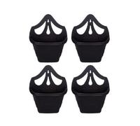 Whitefurze 4 X Small 31Cm Venetian Wall Planter Basket Garden Pot Plastic Black Colour