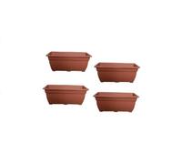 Whitefurze 4 X Terracotta Bell Trough Planter 50Cm