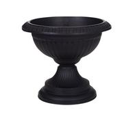 Whitefurze 42Cm Grecian Plastic Urn Garden Patio Planter Plant Pot Bowl - Black