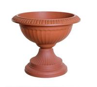 Whitefurze 42Cm Grecian Plastic Urn Garden Patio Planter Plant Pot Bowl - Terracotta Colour