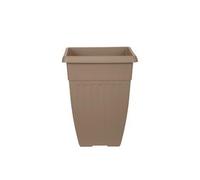 Whitefurze 42Cm Tall Athens Plant Pot Flared Garden Plastic Patio Flower Planter Taupe Colour
