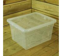 Whitefurze Spacemaster Midi 45cm Rectangle Storage Box - Clear, none