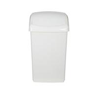 Whitefurze 50L Swing Lid Bin And Base Cream