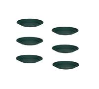 Whitefurze 6 X 27Cm Plant Pot Saucer Medium Venetian Green Colour Plastic Plant Saucer Dish