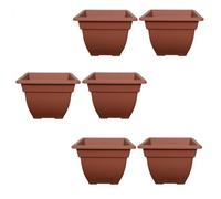 Whitefurze 6 X 38Cm Square Bell Planter Terracotta