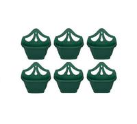 Whitefurze 6 X Small 31Cm Venetian Wall Planter Basket Garden Pot Plastic Green Colour