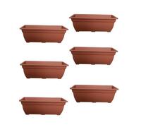 Whitefurze 6 X Terracotta Bell Trough Planter 50Cm