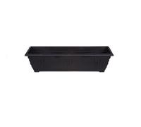 Whitefurze 60Cm Slim Plastic Venetian Window Box Trough Planter Pot Black Colour