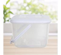 Whitefurze 6L Food Storage Container & Handle Kitchen Canister Clear Dry Food Storage Tub
