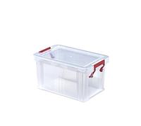 Whitefurze Allstore Container with Silver Clamp, Plastic, Natural, 1.7 Litre