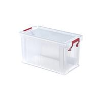 Whitefurze Allstore Container with Silver Clamp, Plastic, Natural, 2.6 Litre