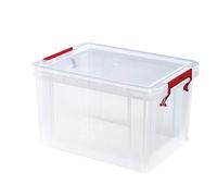 Whitefurze Allstore Container with Silver Clamp, Plastic, Natural, 5 Litre