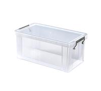 Whitefurze Allstore Container with Silver Clamp, Plastic, Natural, 7.5 Litre