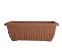 Whitefurze Athens Rectangular Window Patio Planter, Polypropylene Construction with Smooth Finish in Terracotta, Floor Standing, 60 cm x 20 cm x 16 cm Dimensions