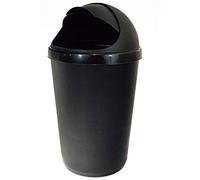 Whitefurze Black 50 Litres Bullet Bin And Lid Black 50 Litres by Whitefurze