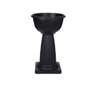Whitefurze Black Venetian Jardiniere Plant Pot Round Plastic Pedestal Flower Planter Bowl