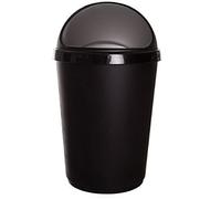 Whitefurze Bullet Bin Recycling Waste Rubbish Cardboard Plastic Disposal Dustbin Flip Top Flap Lid, Black, 30 x 20 x 20 cm