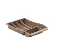 Whitefurze Compact Plastic Kitchen Cutlery Kitchen Drawer Organiser Storage Spoon Knife Fork Utensil Holder, Rose Gold