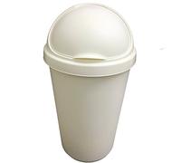 Whitefurze Cream 30 Litres Bullet Bin With Lid