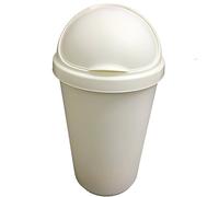 Whitefurze Cream 30 Litres Bullet Bin With Lid