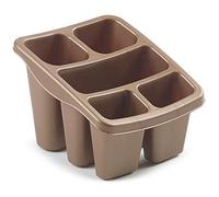 Whitefurze Cutlery Drainer Spoons Forks Knives Utensils Sponges Brushes Draining Board Kitchen Organiser, Rose Gold