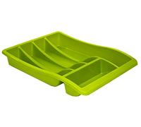 Whitefurze Cutlery Tray, Plastic, Leaf Green