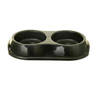 Plastic Two Compartment Pet Bowls Assorted Colours