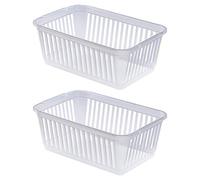 Whitefurze Durable Handy Basket 30cm Clear/Transparent (Pack of 2)
