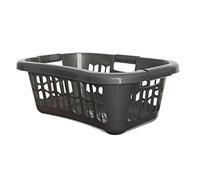 Whitefurze Easy Grip Hip Laundry Basket, Silver