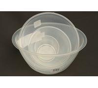 whitefurze food mixing bowl set of 3 kitchen clear plastic 25-20-15cm