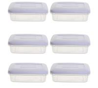 Whitefurze Food Storage Container 1.5 Litre Home Kitchen Storage Clear (Pack of 6)