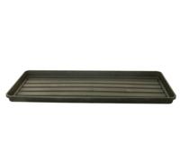 Whitefurze Plastic Grow Bag Tray 98cm – 40 x 98 x 6 cm – Black