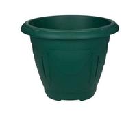 Whitefurze Green Round Venetian Pot Decorative Plastic Garden Flower Planter Pot 24Cm