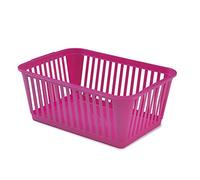 Whitefurze Handy Basket, Plastic, Hot Pink, 37 cm