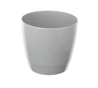 Whitefurze Indoor Round Plant Pot 16cm Grey