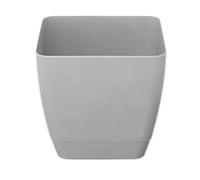 Whitefurze Indoor Square Plant Pot 18cm Grey