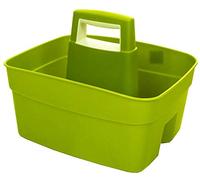 Whitefurze Kitchen Caddy with Cream Insert, Plastic, Leaf Green