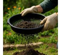 Whitefurze Large Round Plastics Garden Sieve Black Riddle 11mm Soil Sifter Gardening Tool
