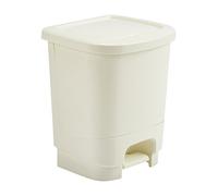 Whitefurze Pedal Bin, Cream, 8 Litre