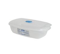 Whitefurze Plastic 0.4L Rectangular Freezer to Microwave Food Storage Container