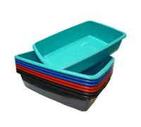 Whitefurze Plastic Cat Litter Tray, Large