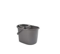 Whitefurze Plastic Floor Mop Bucket with Wringer Silver by Whitefurze