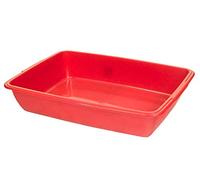Whitefurze Plastic Pet Cat Kitten Toilet Loo Litter Tray Box (Red)